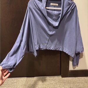 We The Free Blue-Gray Hooded Top